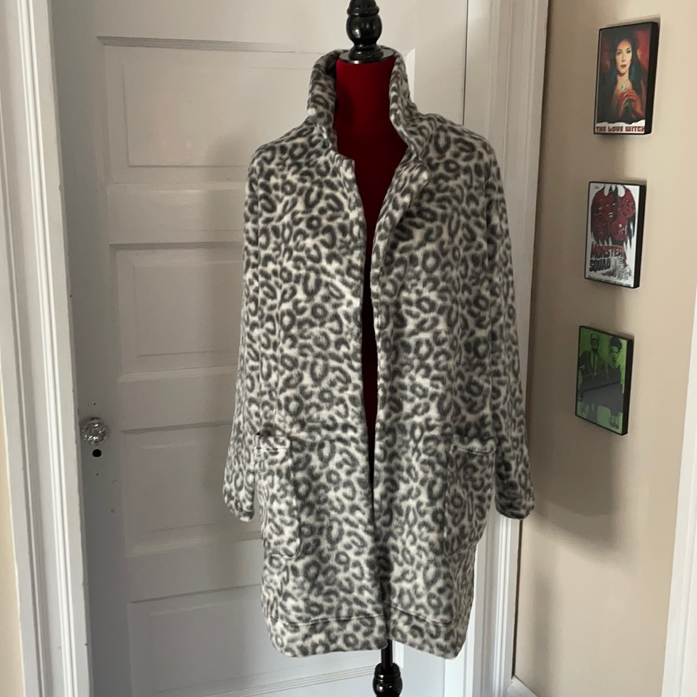 Black & White Leopard print coat